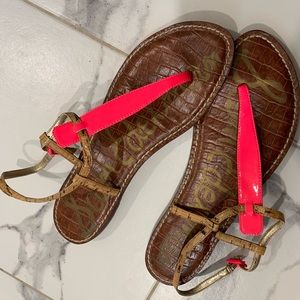 So 10 Sam Edelman hot pink sandals